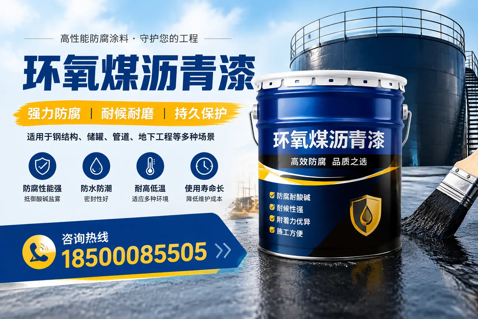 环氧煤沥青漆在工业中的应用，仙桃企业的选择
